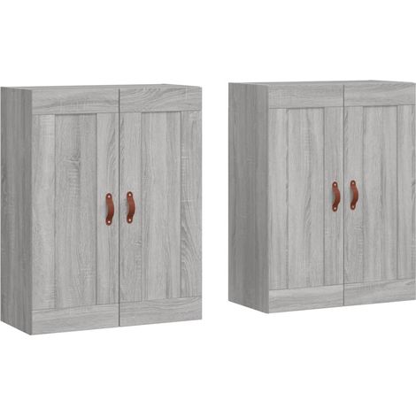 Armoires murales 2 pcs sonoma gris bois d'ingénierie (1/5)