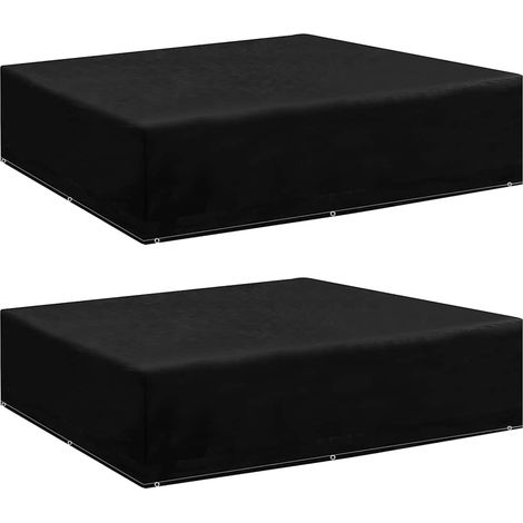 vidaXL Funda de muebles de jardín 2 uds 8 ojales 200x200x70 cm (1/3)