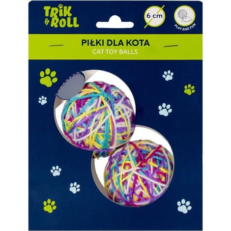 Pelota de juguete para gatos, 2 unidades, 6 cm, 14 x 18, 1184 (1/4)