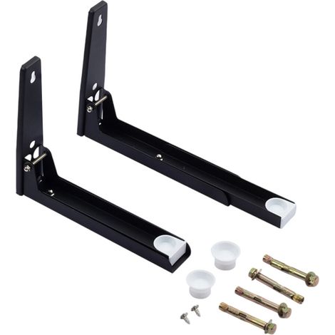 Wandmontierte Mikrowellen-Organizer-Halterung – Schwarz