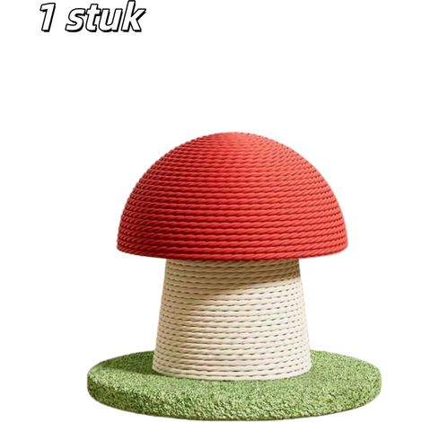 1 pièce - Poteau de grattage pour chats - Poteau de grattage en forme de champignons pour chats - Corde de sisal résistante à (1/5)