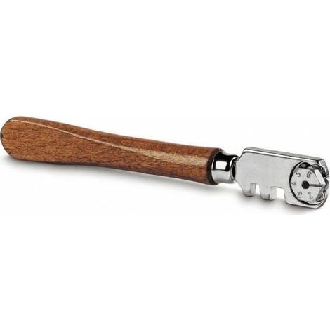 Coupe-verre traditionnel - STANLEY - 0-14-040 - 6 molettes en acier - Manche en bois verni - Epaisseur de 3 à 10 mm (1/2)