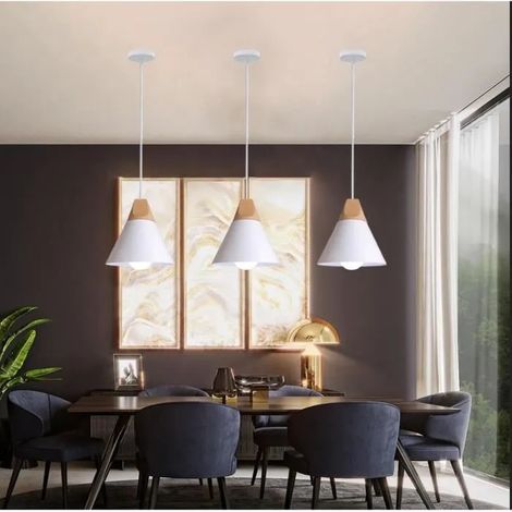 Lot de 3 Lampe Suspension Vintage Moderne,Lustre Plafonnier Industrielle Style Edison pour Salon Chambre (1/4)