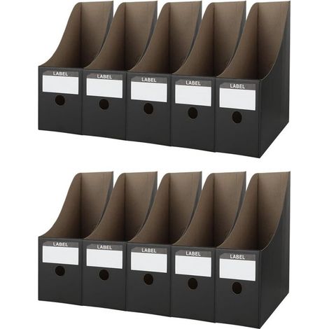 Revistero,10 carpetas,Caja para revistas de escritorio A4,Separadores de archivos y carpetas,Organizador de escritorio,9 x 26 x 27 cm (1/5)