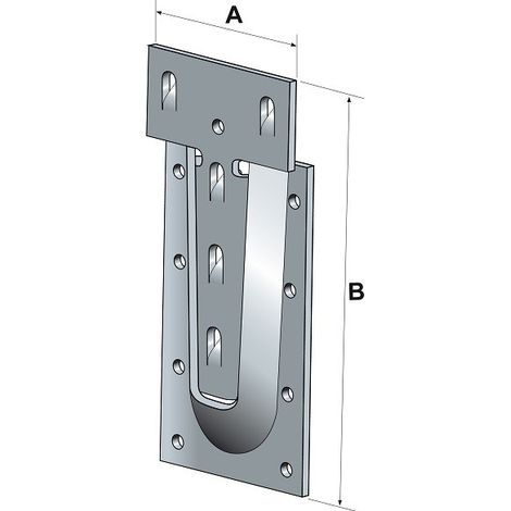 Simpson Strong Tie – Étrier à queue d'aronde en acier pré-galvanisé – A65xB130xC12 – épaisseur 3 mm – Assemblage invisible pour bois massif