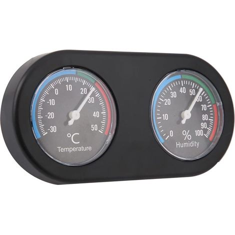 Thermomètre et Jauge d'humidité pour Reptiles, Température mini analogique hygromètre Forme Ronde thermomètre hygromètre for Reptile réservoir,15.51.57.5cm (1/5)