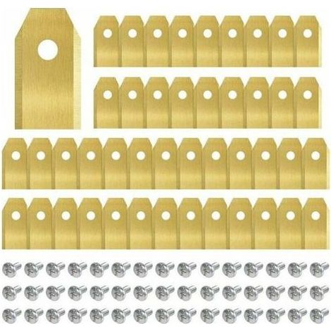 45 Lames de Rechange en Titane pour Robot Tondeuse - Compatible Husqvarna Automower (105, 310, 315, 320, 420, 430X) & Yardforce/Gardena - Kit avec Vis (1/5)