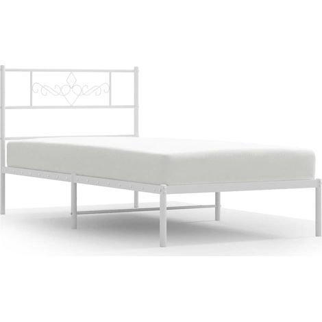 Maison Exclusive - Giroletto con Testiera Metallo Bianco 100x200 cm (1/5)