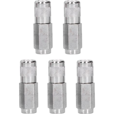 Lot de 5 raccords pour pistolet à graisse, fixation étanche, buse plate résistante à l'usure, pour l'entretien des équipements (1/5)