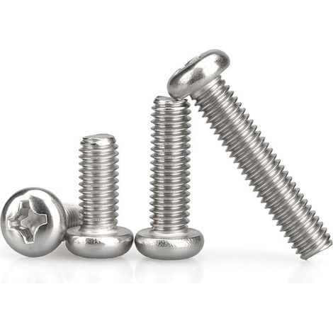 200/500 pièces M1.4 M1.6 Longueur 2-16 mm vis cruciforme en acier au carbone nickelé à tête