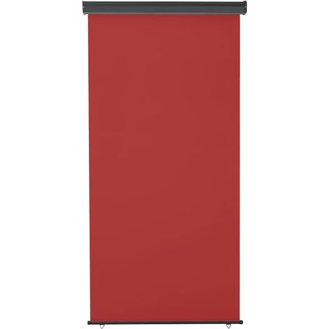 Auvent latéral de balcon 125x250 cm Rouge (1/5)