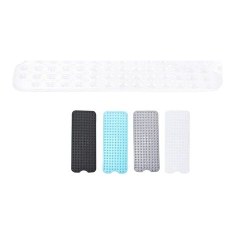 Tapis de bain antidérapant, transparent, 100 x 40 cm, avec ventouse anti-moisissure puissante, lavable en machine.