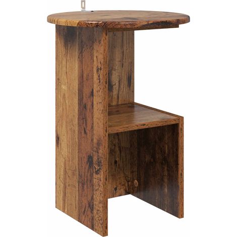 Maison Exclusive - Tavolo laterale Legno antico Ø 39,5 x 55 cm