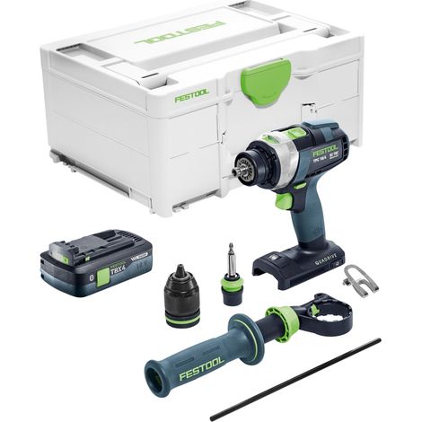 Perceuse-visseuse à percussion sans fil Festool TPC 18/4-Basic 18 V 75 Nm Brushless + 1 batterie 4,0 Ah + Systainer - sans chargeur