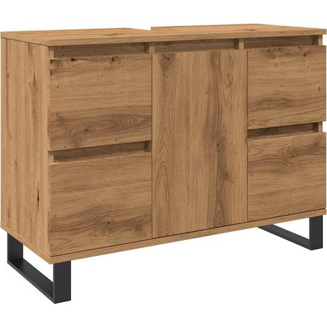Maison Exclusive - Mueble de lavabo madera de ingeniería roble ar (1/5)