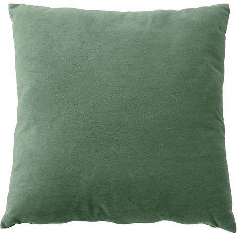 Coussin Déco en Velours "Câlin" 40x40cm Vert Argile (1/2)