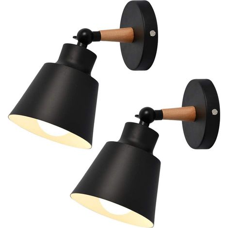 2Pcs Lampada Parete Decorareazione Creativo Minimalisto Moderno Soggiorno Camera Letto Applique Parete Ferro Battuto