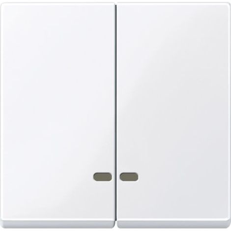 MERTEN MEG3420-0325 - INTERRUPTOR OSCILANTE DOBLE CON INDICADOR (SYSTEM M), COLOR BLANCO ROTO BRILLANTE