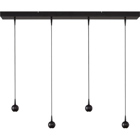 Lampe suspendue à 4 lumières Talana 100 x 8cm noir Ø 6cm DTW - 2411-05-05-100-4 (1/3)