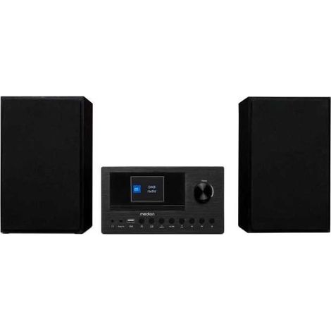 Mini Chaîne HiFi - MEDION - Radio Internet DAB/FM - Lecteur CD - 2x15W RMS - Noir