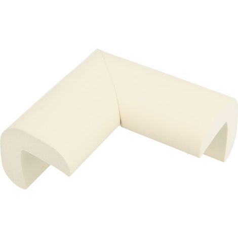 Lot de 4 Protections Flexibles et Transparentes pour Placer sur Les Meubles, Tables, chaises et Autres Meubles - Caoutchouc NBR, sécurité pour bébé à la Maison CS502, Blanc (1/5)