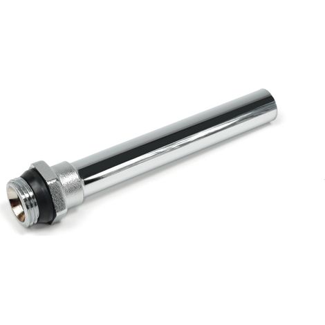 Giacomini – Tube cuivre finition chrome poli 1/2" – Raccord auto-étanchéité – Longueur 120 mm – Diamètre 16 mm