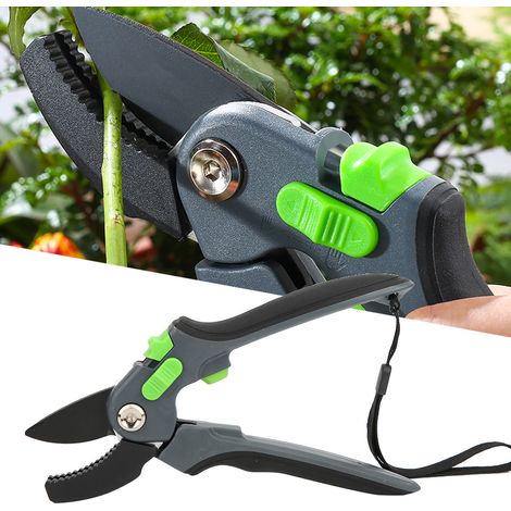 Multifunktionale, rutschfeste Gartenschere zum Schneiden von Pflanzen, Bäumen und Ästen (schwarz) (1/5)