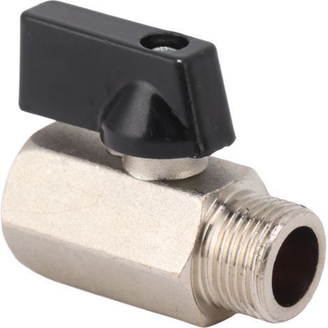 Vanne à gaz à bille, filetage mâle/femelle, laiton épais sablé, pour eau courante domestique 3/8
