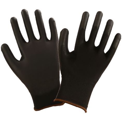 GUANTI IN POLIESTERE/POLIURETANO Tg. 9 (L) - palmo nero