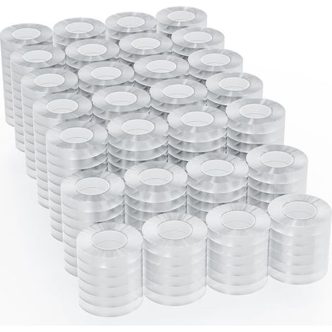 12 rouleaux de ruban adhésif double face, nano-adhésif, ruban adhésif transparent, ruban sans résidus, amovible, lavable, réutilisable, convient aux tapis et aux murs de photos, 9,85 pieds par rouleau (1/5)