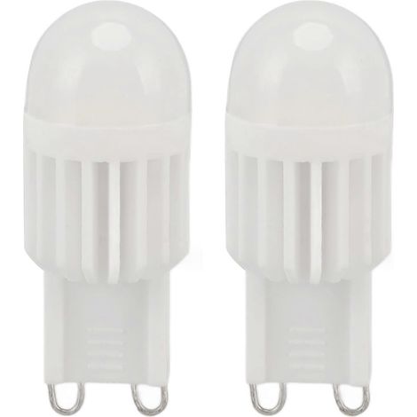 Lot de 2 ampoules LED G9 à intensité variable, 180 lm, 14 LED, culot G9 double broche, pour lampe de table, applique murale ou lustre, 220 V, 2 W-AquaForge (1/2)