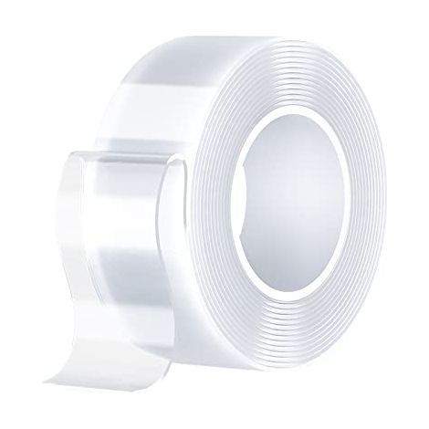 Nano-Doppelseitiges Klebeband, 2 mm dick, 30 mm breit x 1 m lang, 1 Stück mit durchsichtigem, magischem Klebstoff zum Aufkleben von Objekten