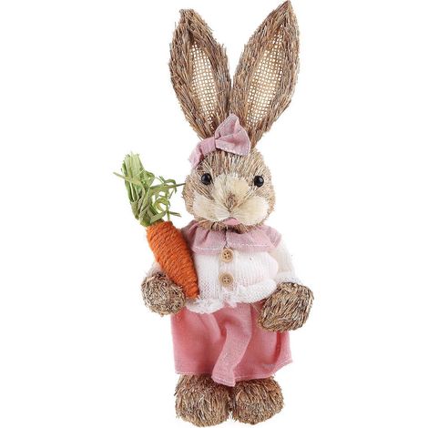 Adorable lapin en paille - Décorations de Pâques pour la maison, le jardin et les mariages - 11 (1/5)