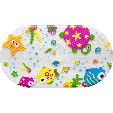 Tapis de bain antidérapant pour bébé, tapis de bain anti-moisissures pour enfants, tapis de baignoire et de douche de sécurité pour tout-petits et bébés (1/5)