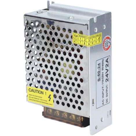 Alimentation à découpage 110V/220V vers 24V 2A pour écran LED, transformateur secteur adaptateur