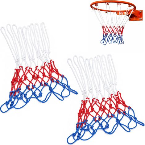 2-Piece Reinforced Polyester Outdoor Basketball Net - Outdoor Basketball Net 52 x 45 cm, 10 Loops, 4 mm, Replacement Net for Outdoor, Indoor and Outdoor Basketball Hoop (1/5)