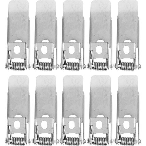 10 Clips à Ressort pour Spots Encastrés Pinces de Fixation Universelles pour Plafonniers et Panneaux Lumineux Ressorts de Montage Haute Élasticité Installation Facile pour