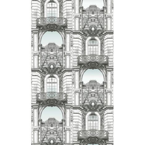 Panoramique Trompe l'oeil Noir et Blanc The Wall 2 A.S. Création (1/3)