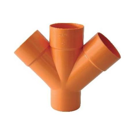 DERIVAZIONE DOPPIA 45° ARANCIO Misura: Diam. 100