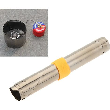 Pare-vent en titane ultraléger et ultra-mince pour réchaud à gaz 15/19 cm, idéal pour le camping et les réchauds portables. (1/4)
