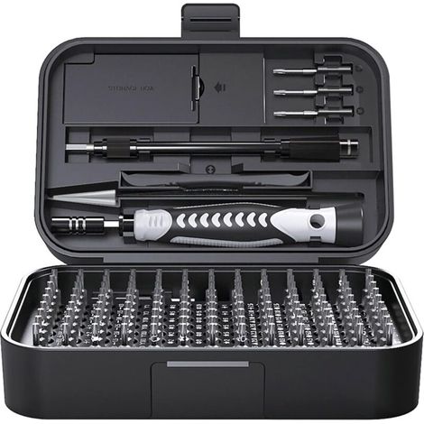 Kit de tournevis de précision 130 en 1 pour mécanicien de précision - Pour iPhone, ordinateur portable, jouets, montres (1/4)