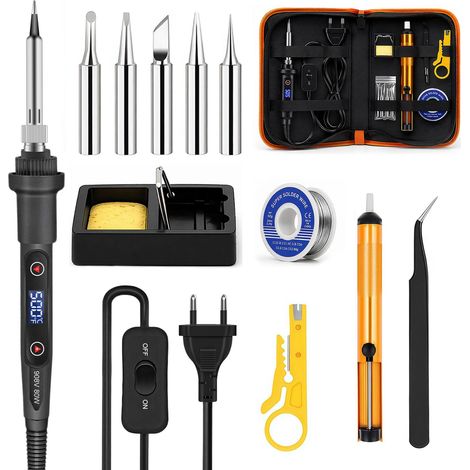 Fer à Souder Kit 80W Température Réglable 180‑500°C Soudure Électronique (1/5)