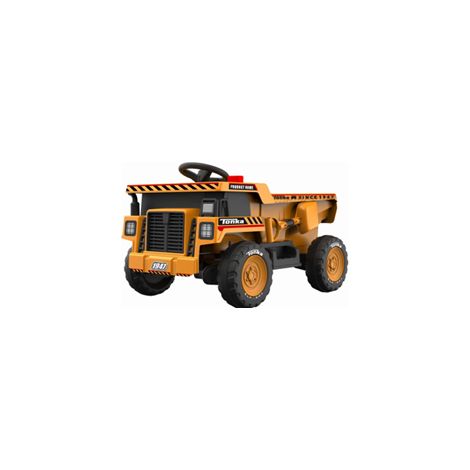 Camion-benne électrique pour enfants 24 V, véhicule de construction 4 roues avec benne basculante, pelle, télécommande - jaune