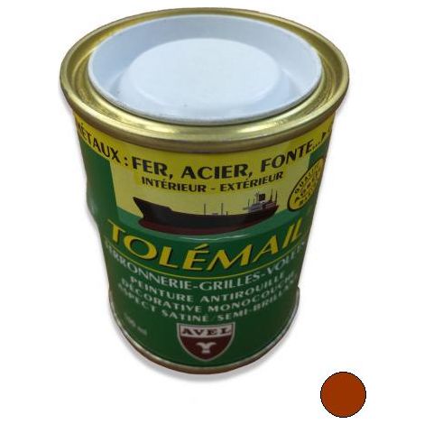 Peinture TOLEMAIL Ferronnerie, 100 ml ROUGE BASQUE