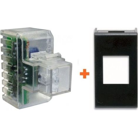 Fanton lampada emergenza led da incasso compatibile Abb Elos nero nera - 82882-AE