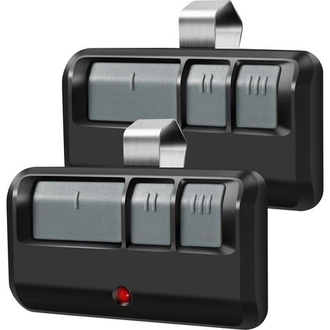 Lot de 2 télécommandes pour ouvre - porte de garage, ouvre - porte avec bouton d'apprentissage violet, jaune, vert, orange, rouge, 893max g953ev / EVC, pince d'ombrage (1/5)