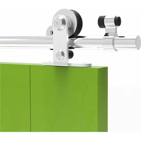Kit de 2 roulettes de Suspension for Porte coulissante en Acier Inoxydable argenté avec Accessoires (sans Rail ni Portes)(B T Shape) (1/5)