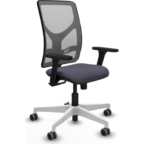 Silla de oficina piqueras y crespo Motilla terciopelo gris cómoda (1/2)