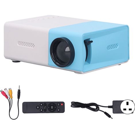 Mini Projector 1080P HD Inbuilt Speaker Mini Size Diffuse Reflection Imaging Portable Projector for Game Movie 100‑240V UK Plug (1/5)