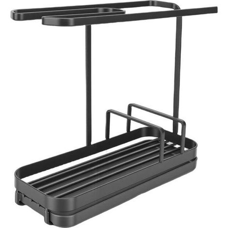 Support Éponge Évier - Métal Antirouille - Organisation Cuisine Évier - 25 x 9,5 x 21,4 cm - 1 Pièce (1/5)